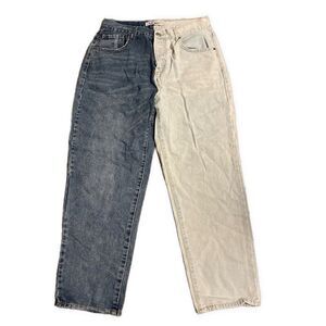 Blue Savvy Blue Straight Wide Leg High Rise Jeans Denim 13 31 Large
